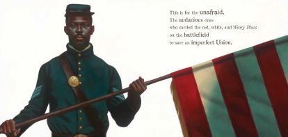A glimpse inside The Undefeated, illustrated by Kadir Nelson and written by Kwame Alexander. The book won the Caldecott Medal on Monday at the annual Youth Media Awards in Philadelphia.